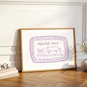 Malted Milk Biscuit Print, Biscuit Lover Art, Quirky Kitchen Print, Gallery Wall Print