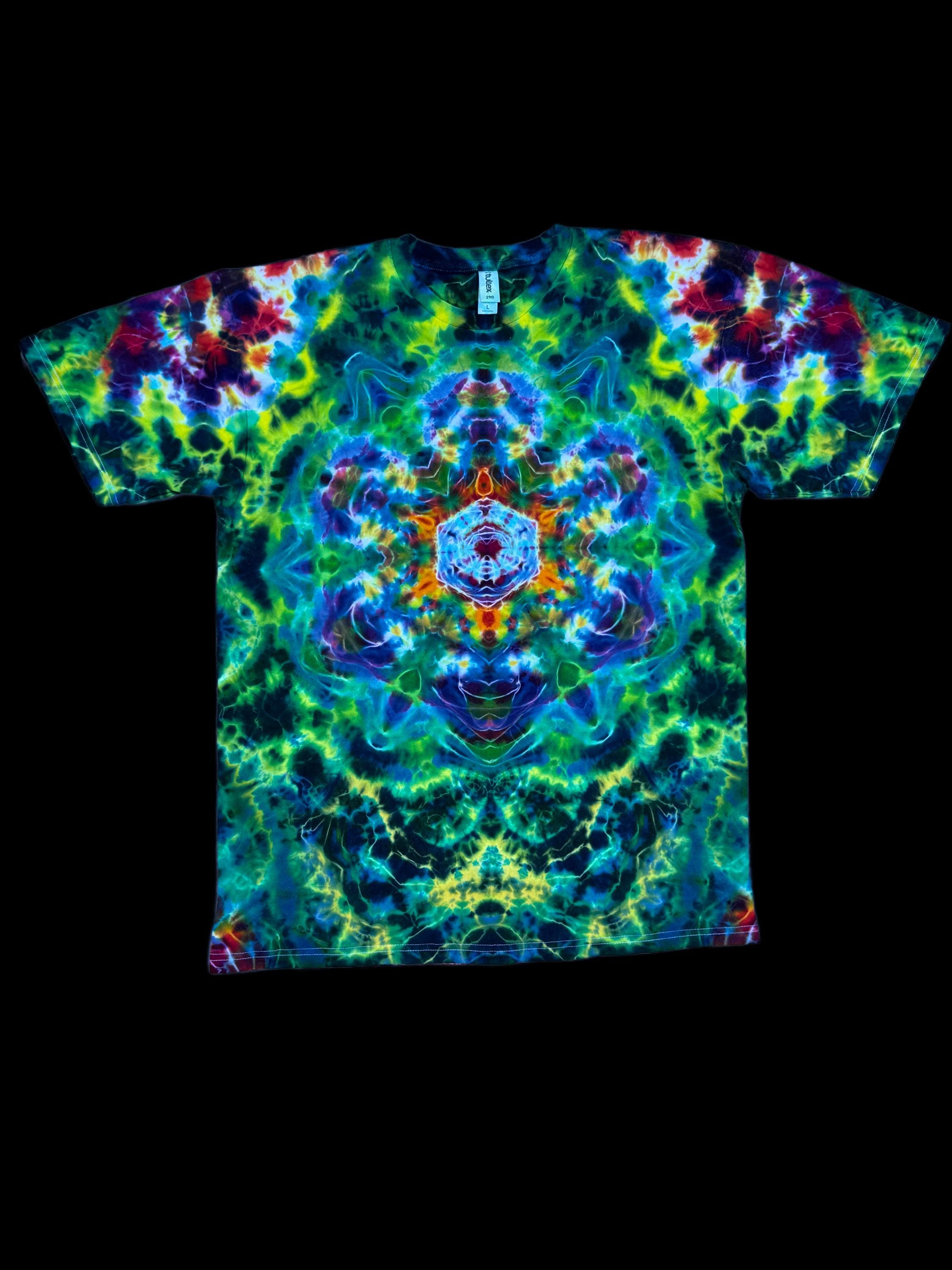 Kaleidoscope Portal  - Handmade Tie Dye Shirt -  Size L