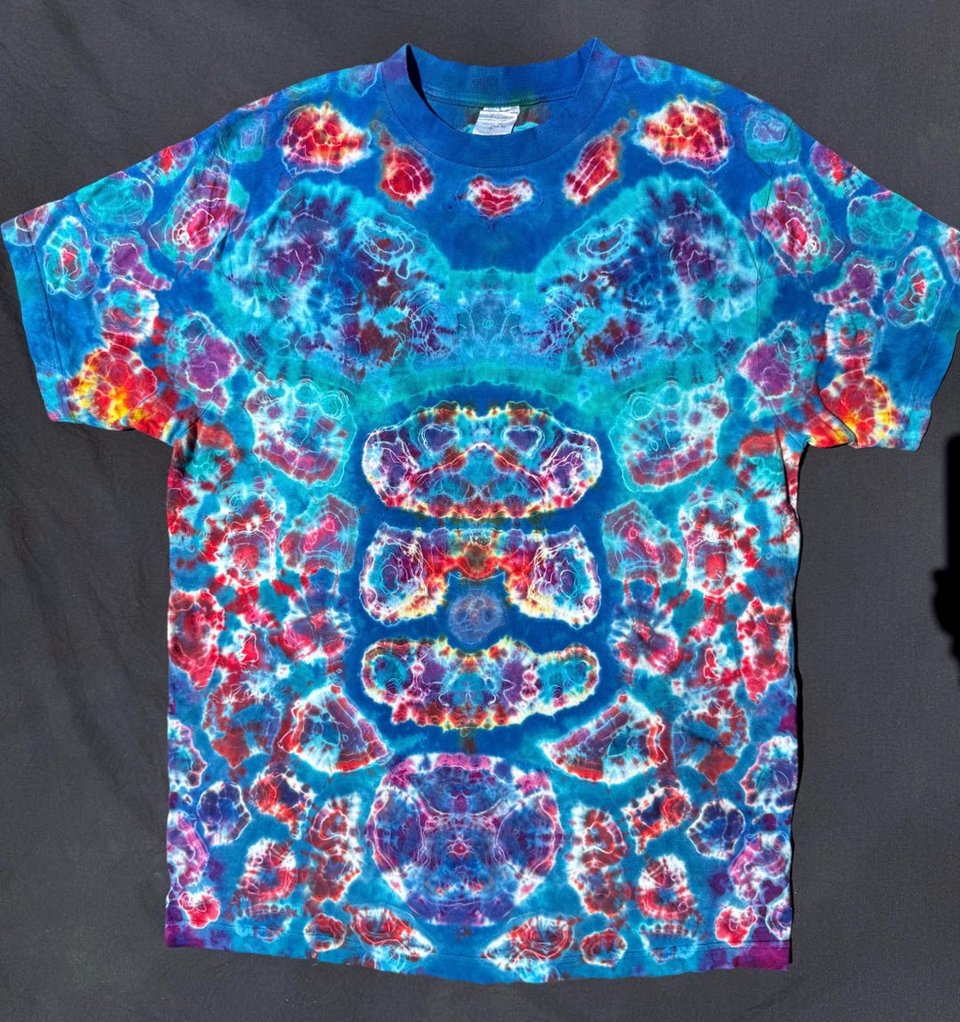 Blue Jellyfish Kenney Style - Handmade Tie Dye Shirt - Size L - Etsy