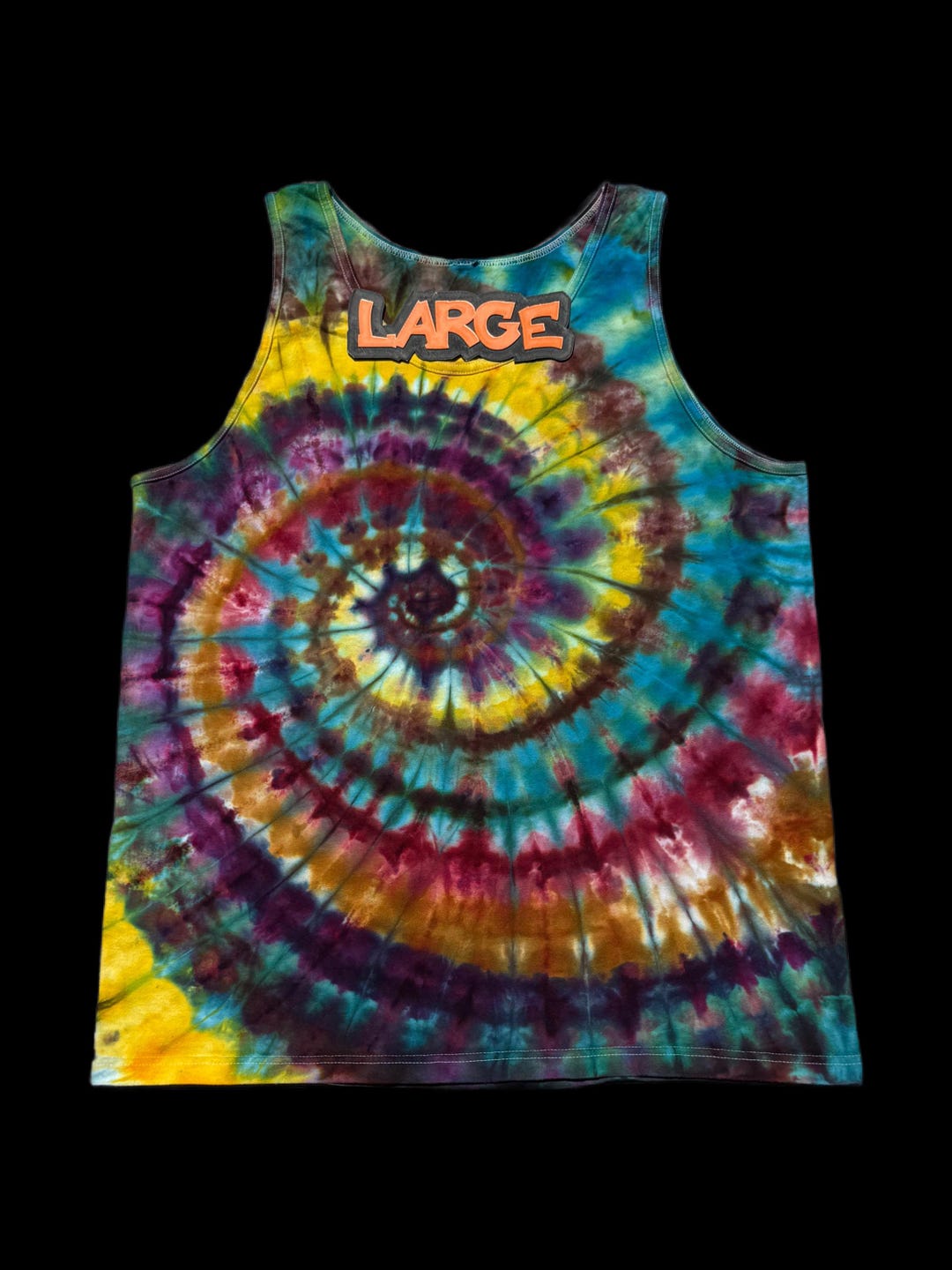 Purple Snail Spiral - Handmade Tie Dye Tank Top - Size L - Etsy