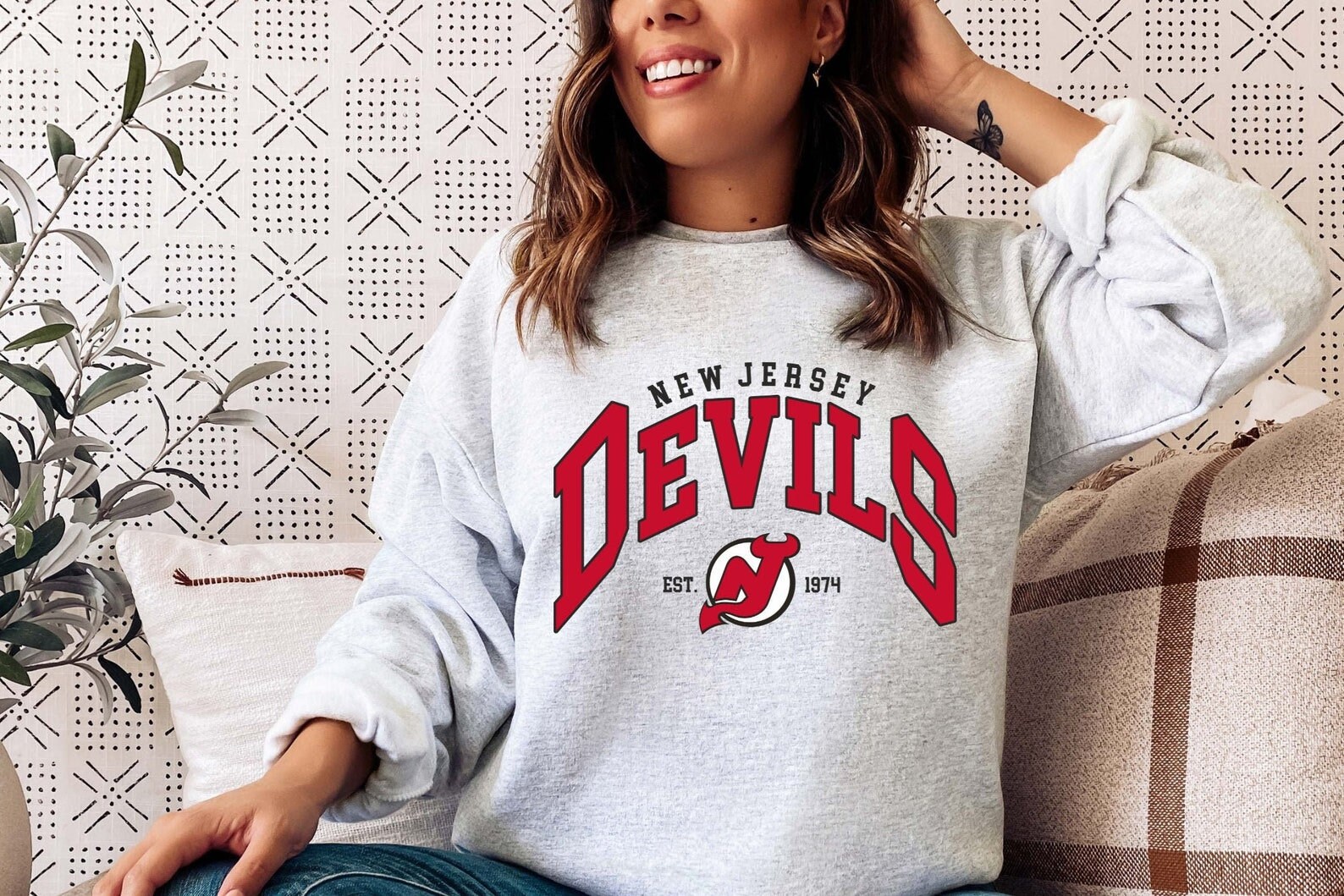 Nj Devils Sweatshirt Tshirt Hoodie Mens Womens Kids Vintage New Jersey  Devils Hockey Team Shirts Nhl Winter Classic T Shirt Nj Devils Schedule  Shirt Retro Est 1974 - Laughinks