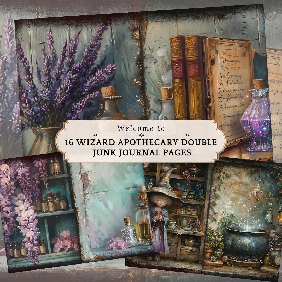 Mystic Potion Junk Journal Pages: Vintage Witchy Ephemera, Apothecary ...