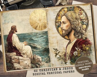 Christian Junk Journal Pages: Jesus Ephemera, Religious Design, Church Decor (Digital Download)