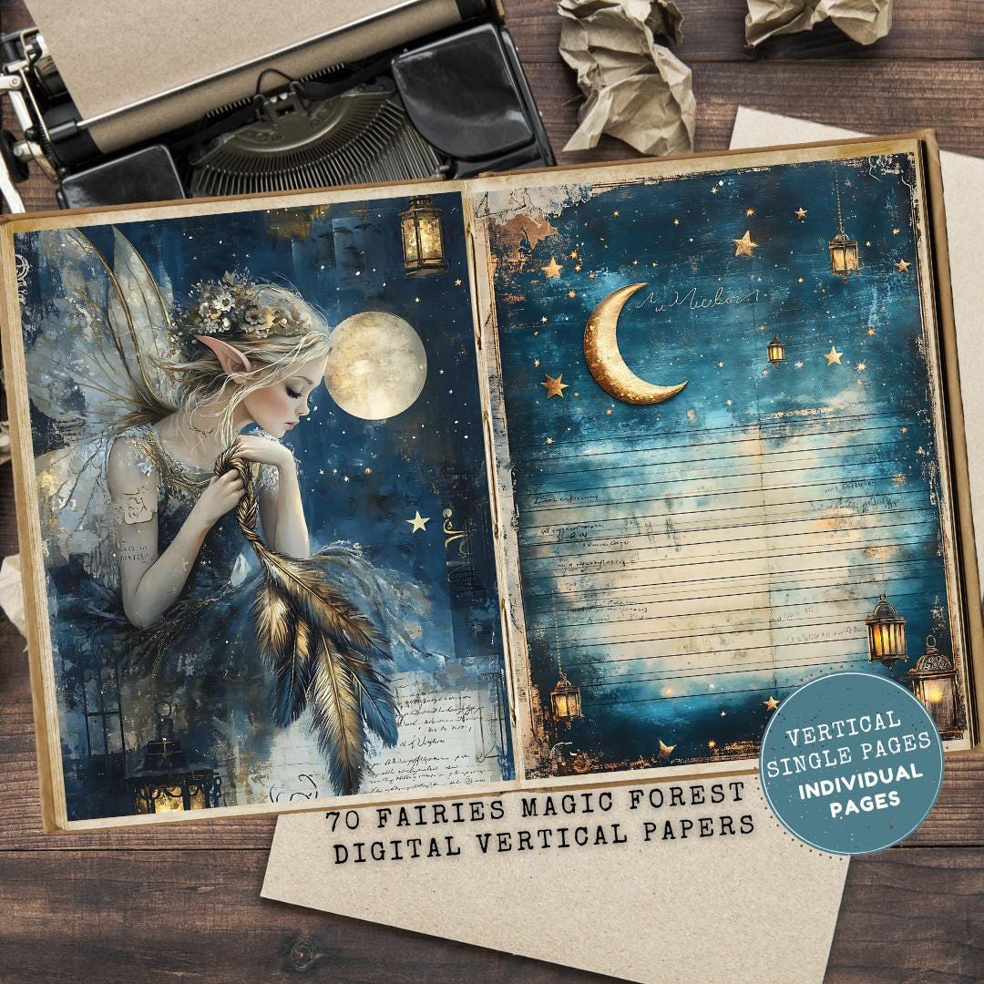 Fairies Junk Journal Kit: Fairy Forest Printable Pages, Magical ...