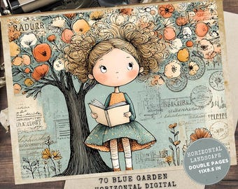Garden Junk Journal: Cottage Gardening Vintage Printable Ephemera (Full Letter Size)