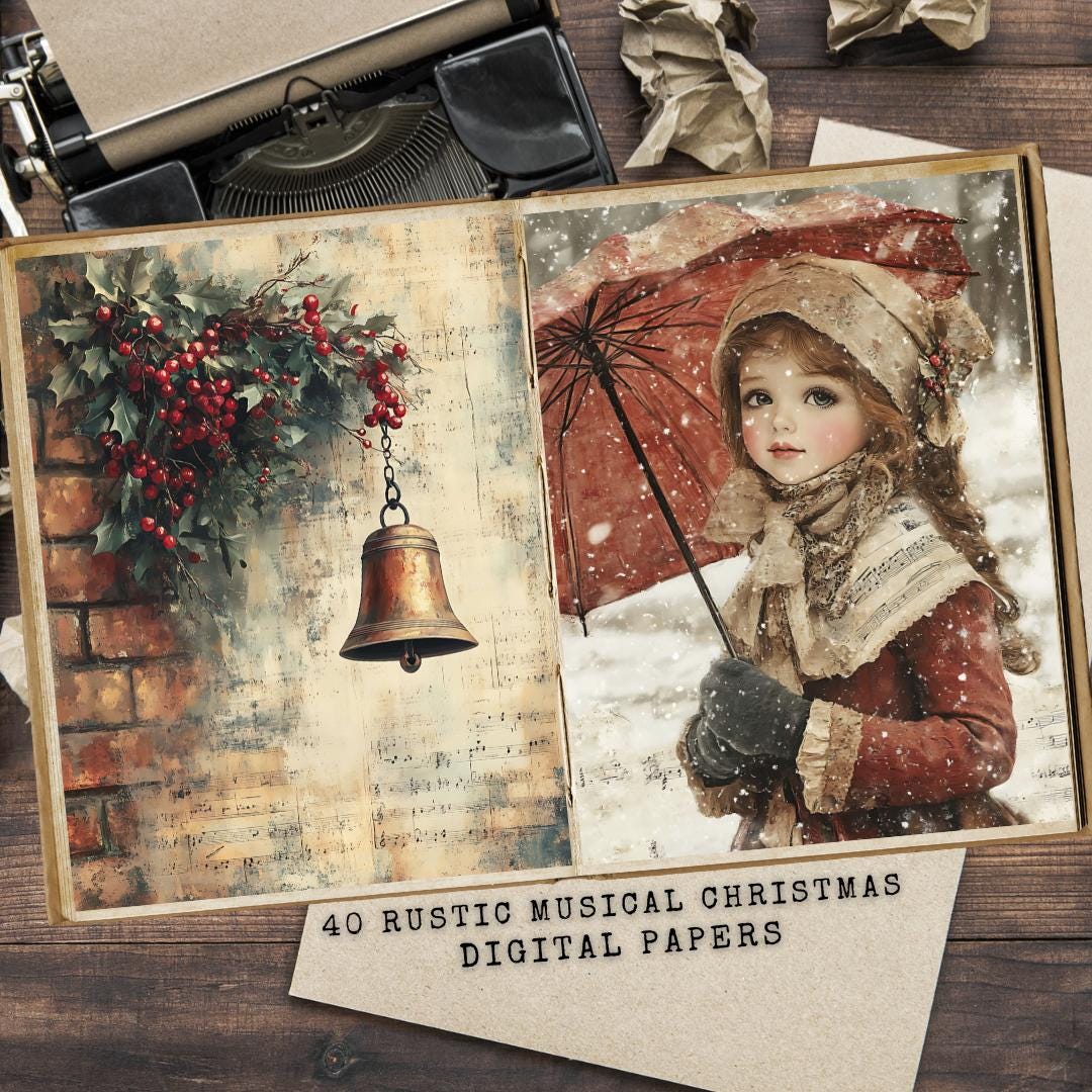 Rustic Christmas Junk Journal Kit: Enchanted Country Printable (digital ...