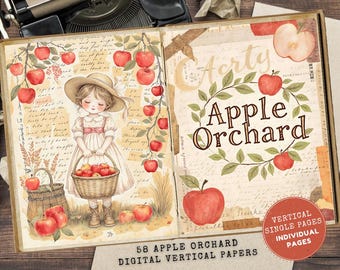 Apple Orchard Junk Journal Pages: Autumn Ephemera for Fall Journals (Digital Download)