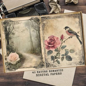 Vintage Ephemera Digital Kit: Antique Paper Textures (8.5x11in JPG Digital Download)