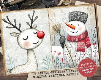 Christmas Digital: Holiday Ephemera Paper Pack (Full Letter Size)