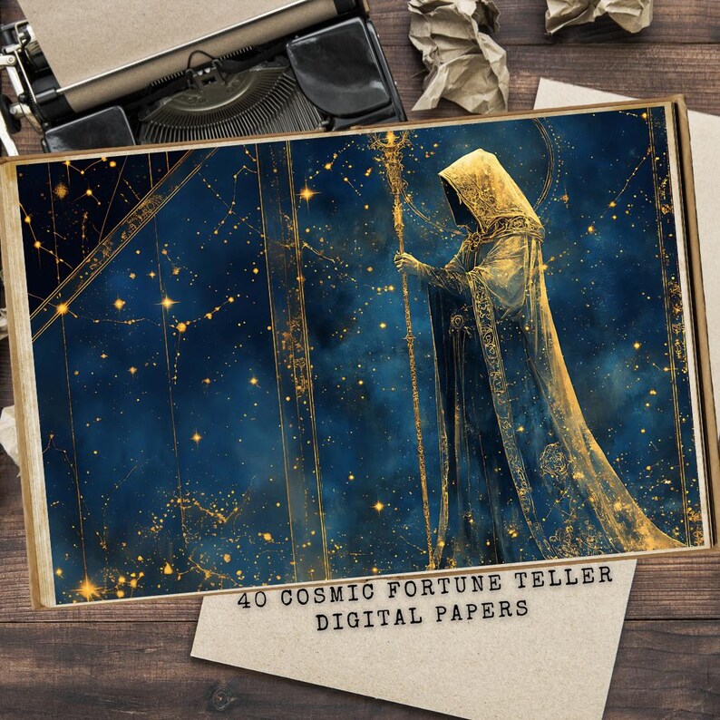 Cosmic Fortune Teller Junk Journal Kit: Vintage Tarot Cards (digital ...