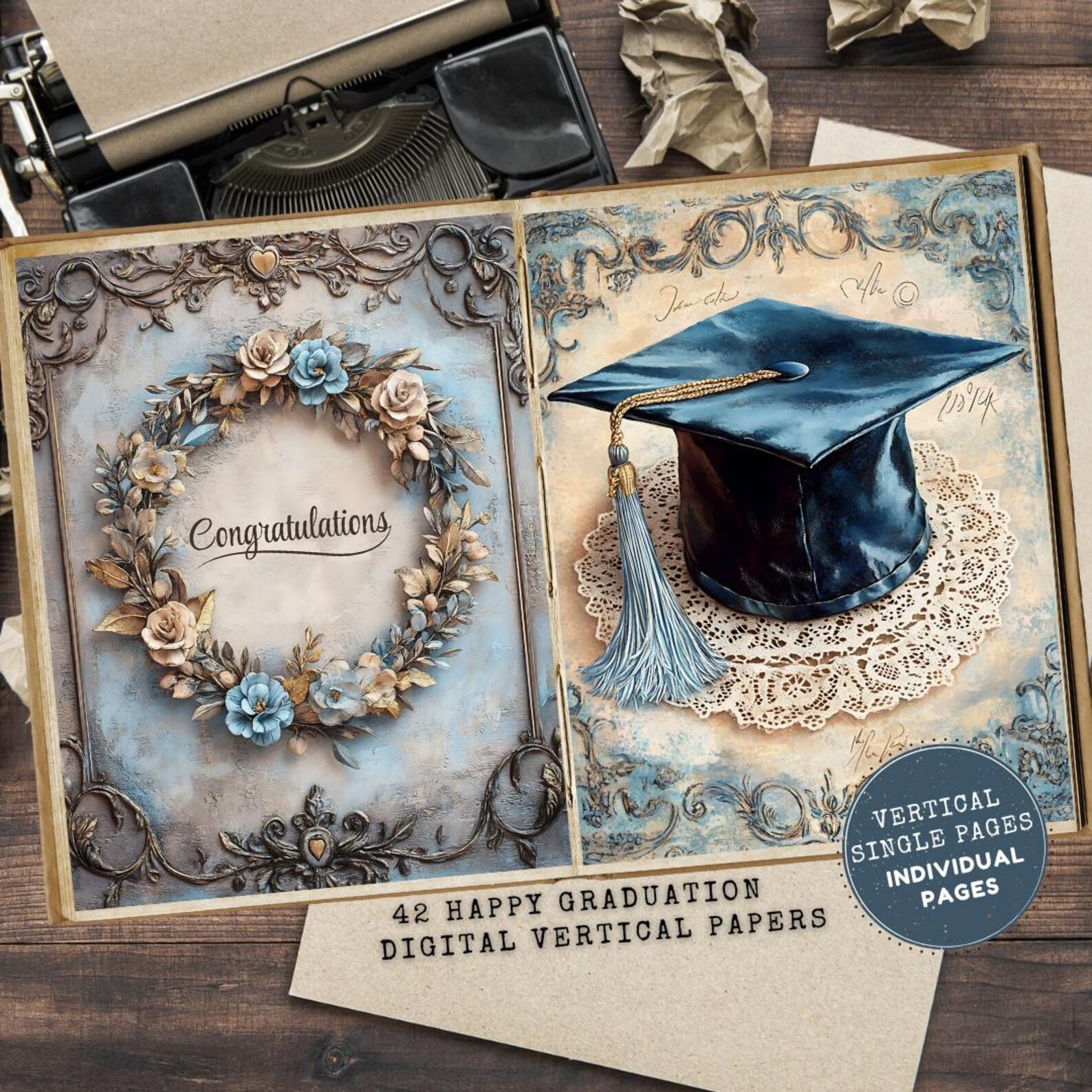 Graduation Junk Journal Kit: Printable Ephemera (digital Download, JPG ...