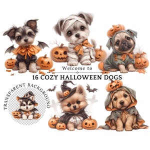 Halloween Dogs Clipart Spooky Dog Clipart Dogs in Costumes Halloween Dogs Clip Art Cute Halloween Dog Halloween Dogs Png Dog Lover Png