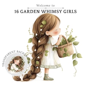 Clipart per ragazza fiore stravagante da giardino, clipart ragazza carina, clipart ragazza da giardino, clipart ragazza eccentrica, ragazza farmacista, ragazze estetiche, PNG