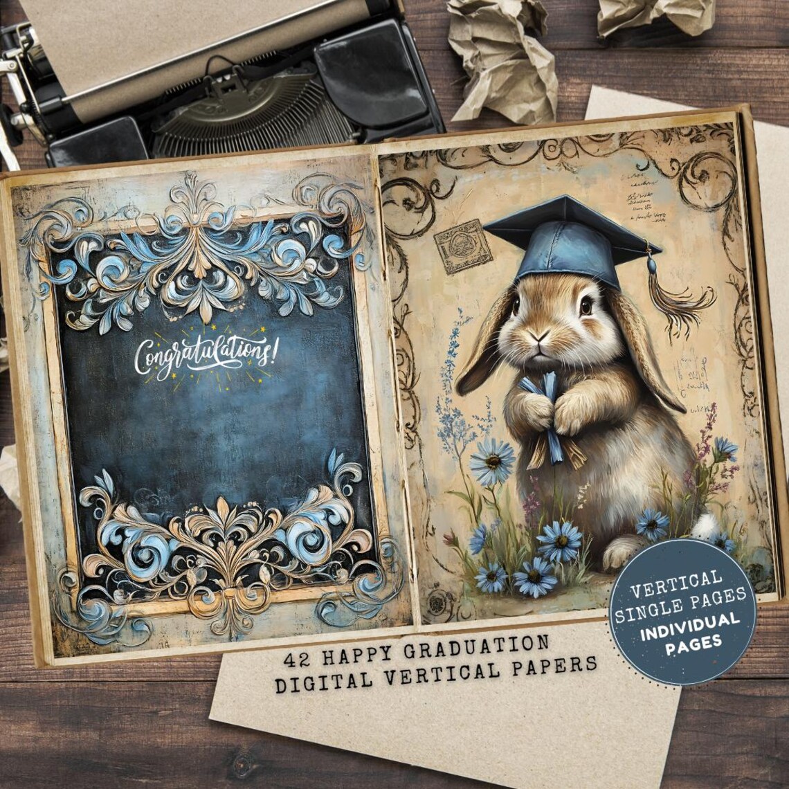 Graduation Junk Journal Kit: Printable Ephemera (digital Download, JPG ...