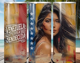 Venezuela Flag 20oz Tumbler Wrap: Venezuelan Traditional Designs for Sublimation (Digital Download)