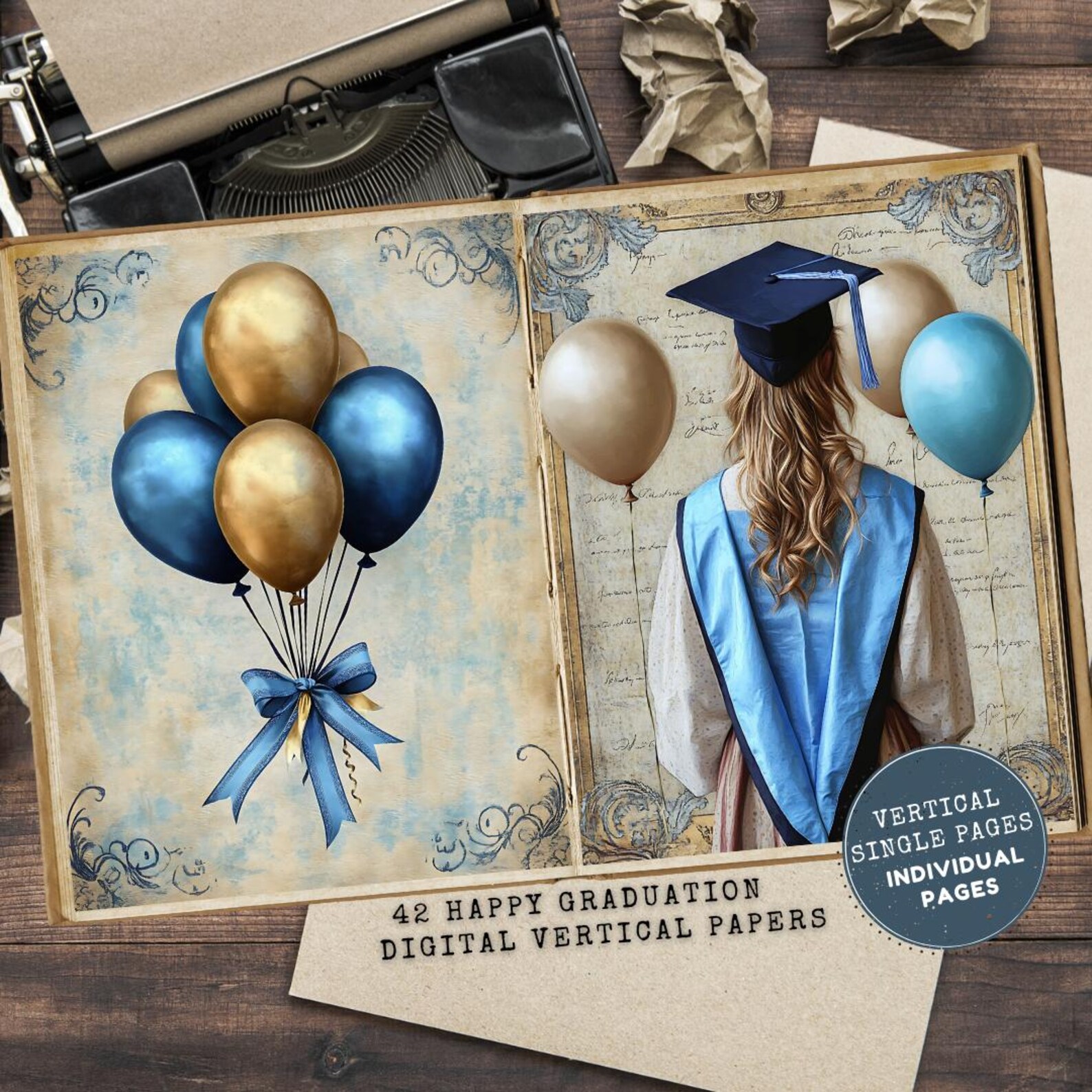 Graduation Junk Journal Kit: Printable Ephemera (digital Download, JPG ...