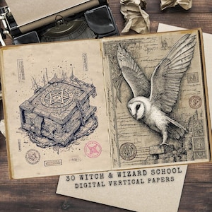 Witch & Witch Junk Journal Kit: Magisches Ephemera zum Ausdrucken (Digitaler Download)