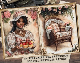 African American Junk Journal Kit: Vintage Victorian Ephemera (Digital Download 8.5x11in JPGs)