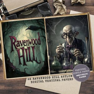 Asylum Junk Journal Kit: Vintage Gothic Horror Ephemera Printable Pages (Digital Download)