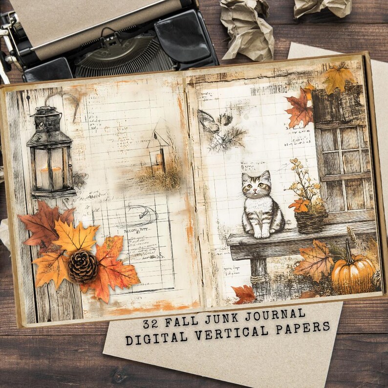 Autumn Junk Journal Kit: Cozy Fall Printable Pages (digital Download ...