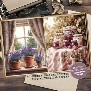 Cottage Junk Journal Kit: Lavender Vintage Ephemera, Printable Pages (Digital Download)