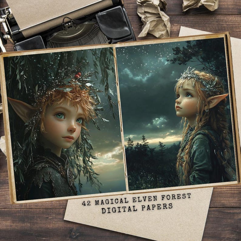 Magical Elven Forest Junk Journal Kit: Vintage Fantasy Ephemera ...
