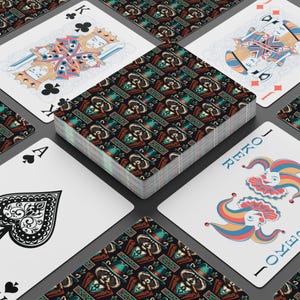 Cartes à jouer, jeu de cartes raton laveur - cadeau amusant pour le joueur, deck de poker pour une soirée de jeux en famille, cadeau pour papa et maman, cadeau d'anniversaire,