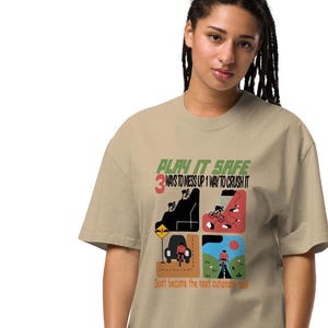 Oversized faded t-shirt - Perfect Idea for Gift | Funny Bike Warning | Road Cycling Humor