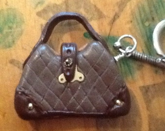 Tiny handbag keychain