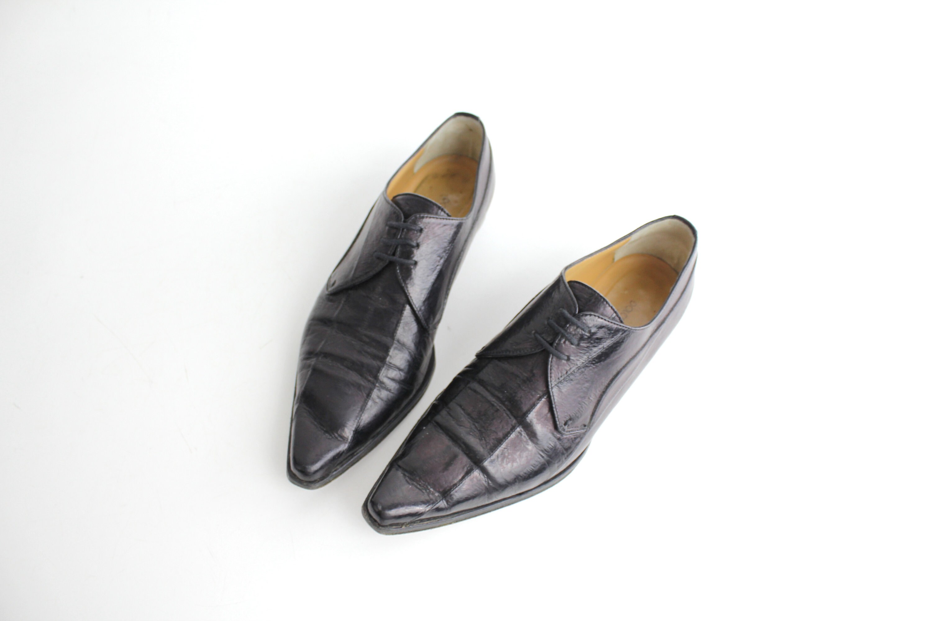 1990s Dolce and Gabbana Leather Shoes | Vintage Pointed Toe
