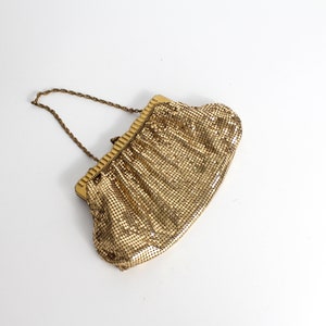 Vintage 40s Whiting & Davis Bag Gold Metal Mesh Framed Handbag Glomesh Evening Bag image 2