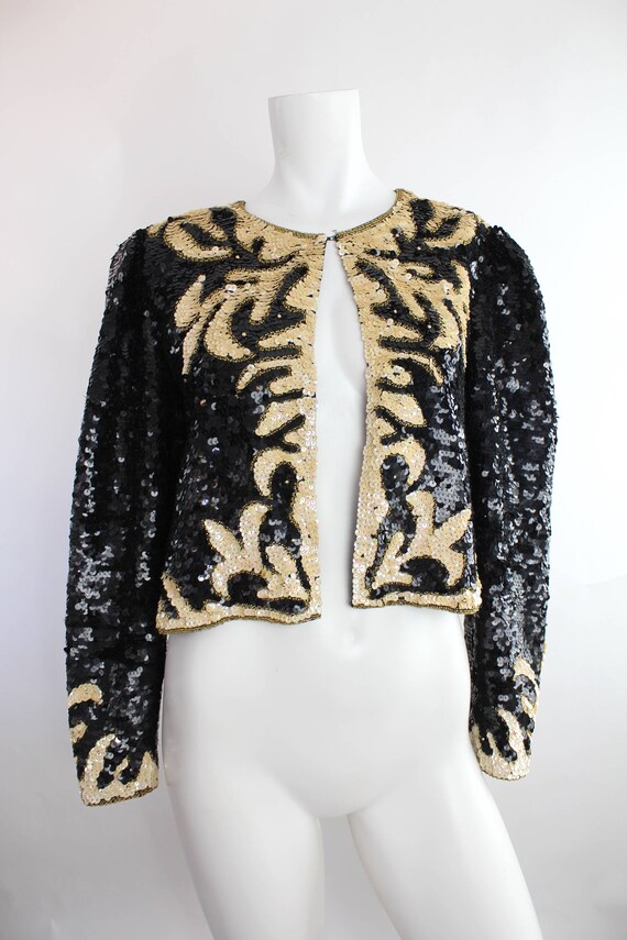 Vintage Sequin and Silk Jacket | Sequin and Silk … - image 4