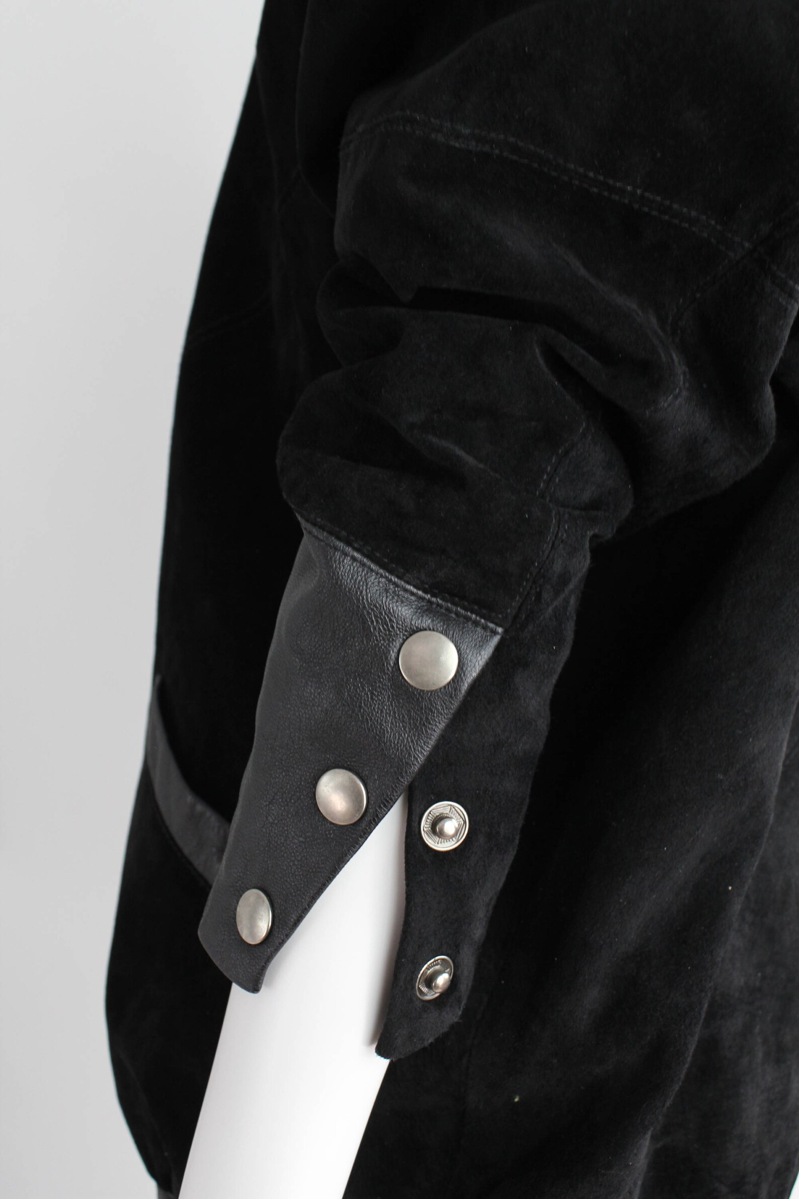 Vintage Avant Garde Leather Jacket Oversized Kimono Sleeve Etsy