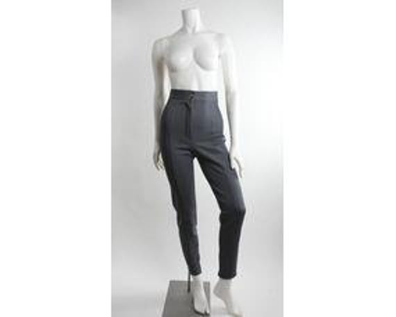 Claude Montana, Vintage Claude Montana High Waisted Structured Tapered Pants | State of Claude Montana Italy Grey Gabardine Trousers | Made in Italy | XS-S