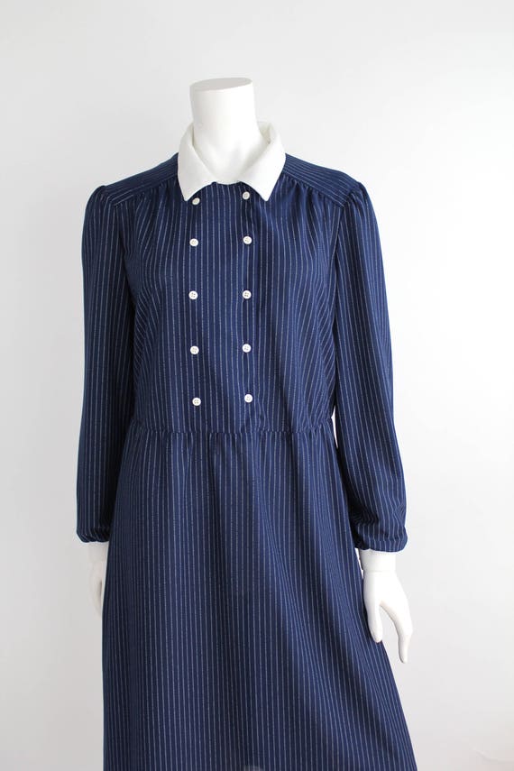 navy blue double breasted dress
