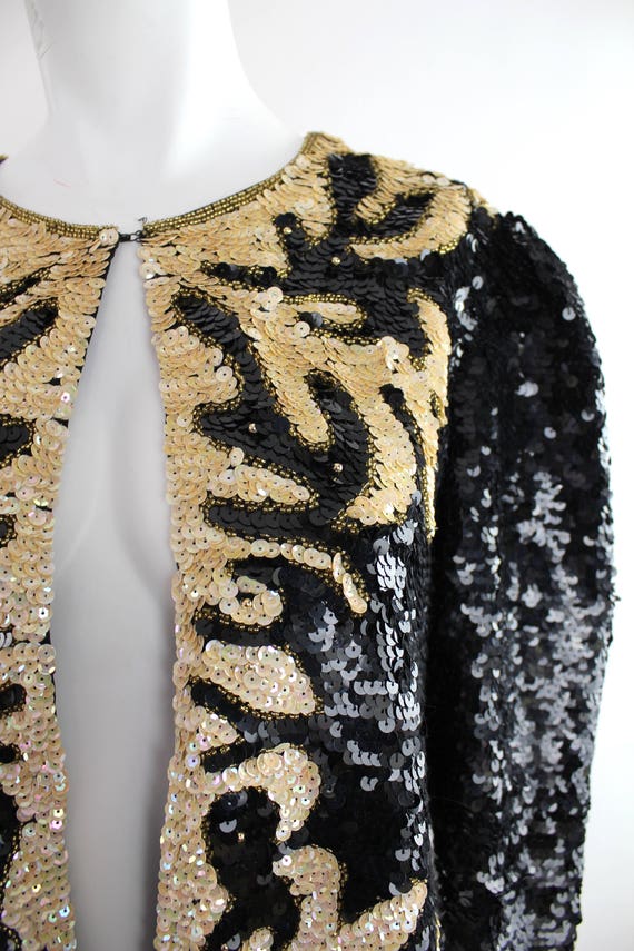Vintage Sequin and Silk Jacket | Sequin and Silk … - image 5