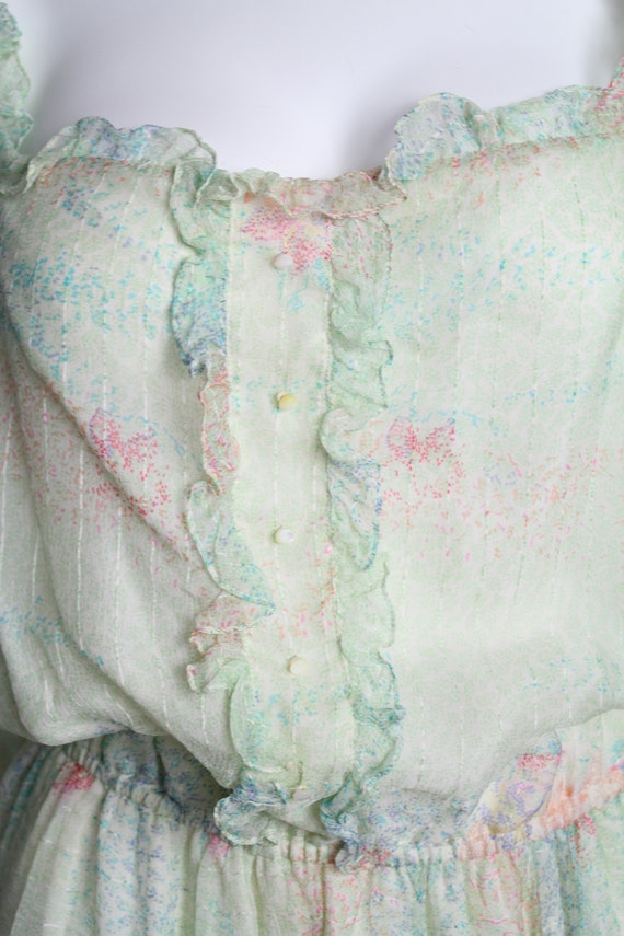 Vintage 1970s Silk Chiffon Dress | Gentillesse Fl… - image 6
