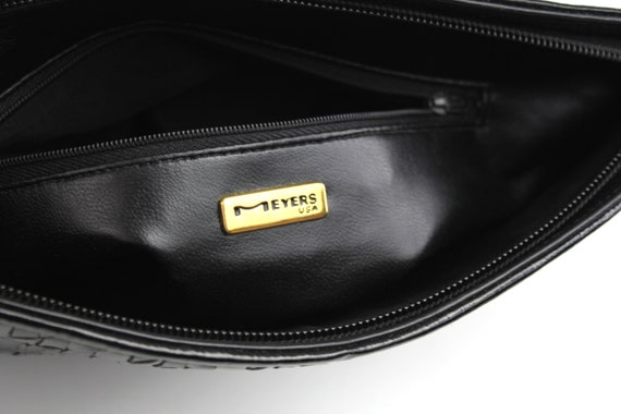 Vintage Intrecciato Leather Clutch Bag | Black Pa… - image 9