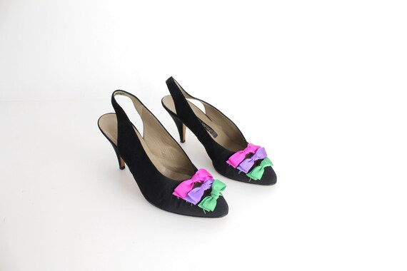 Bow slingback heels sales