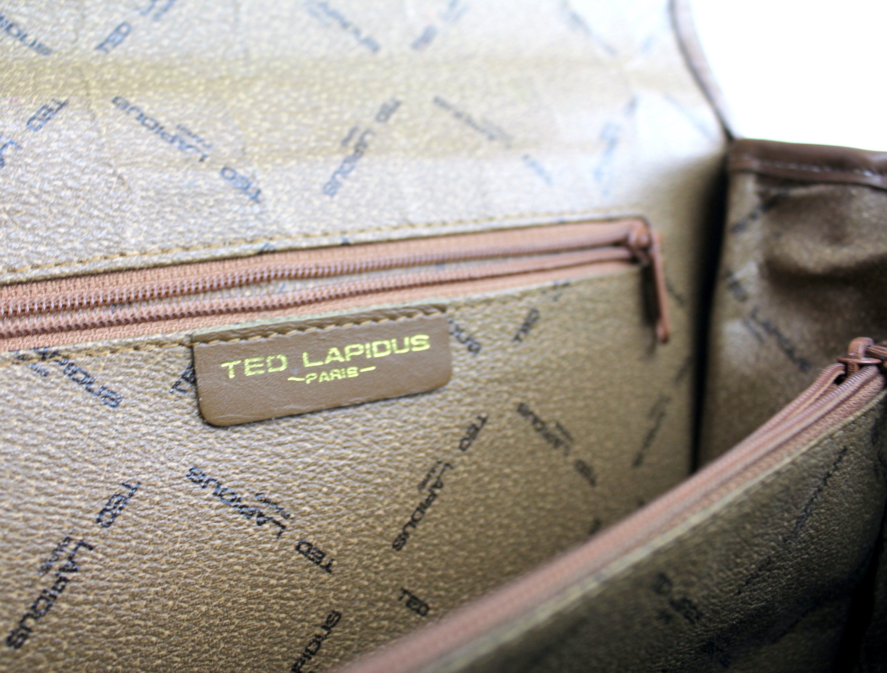 TED LAPIDUS vintageジレ ベスト LAILATOKIO Vintage Ted Lapidus Monogrammed Leather Shoulder Bag | 1980s