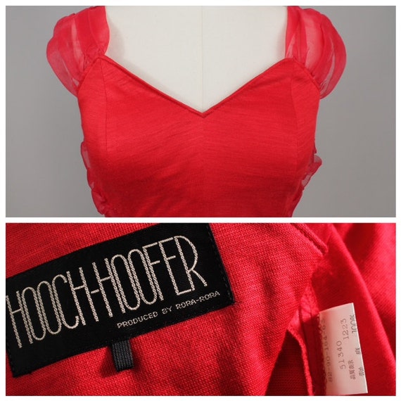 Vintage Sweetheart Red Mini Dress | Bandage Knit … - image 7