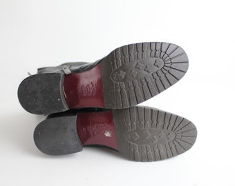 Botas vintage de piel de cocodrilo con relieve, talla