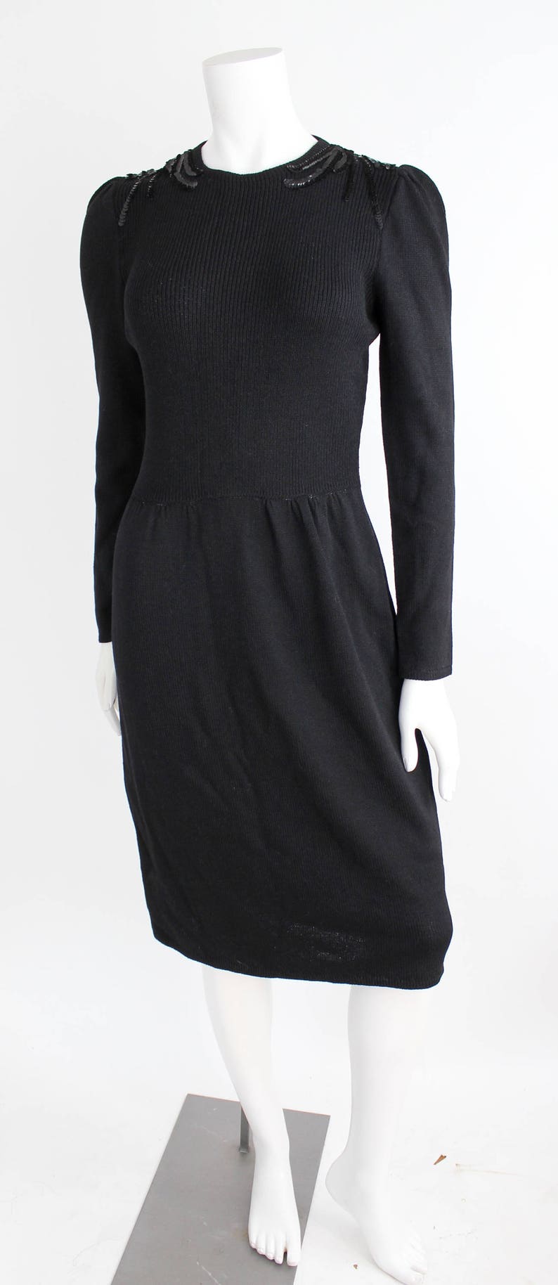 Vintage St John Knit Dress Santana Knit Dress Black Etsy