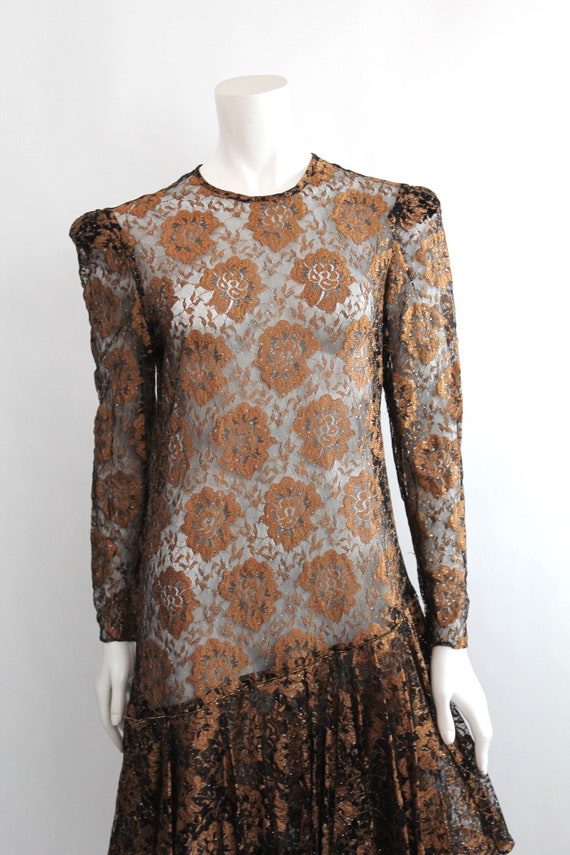 Copper lace dress cheap