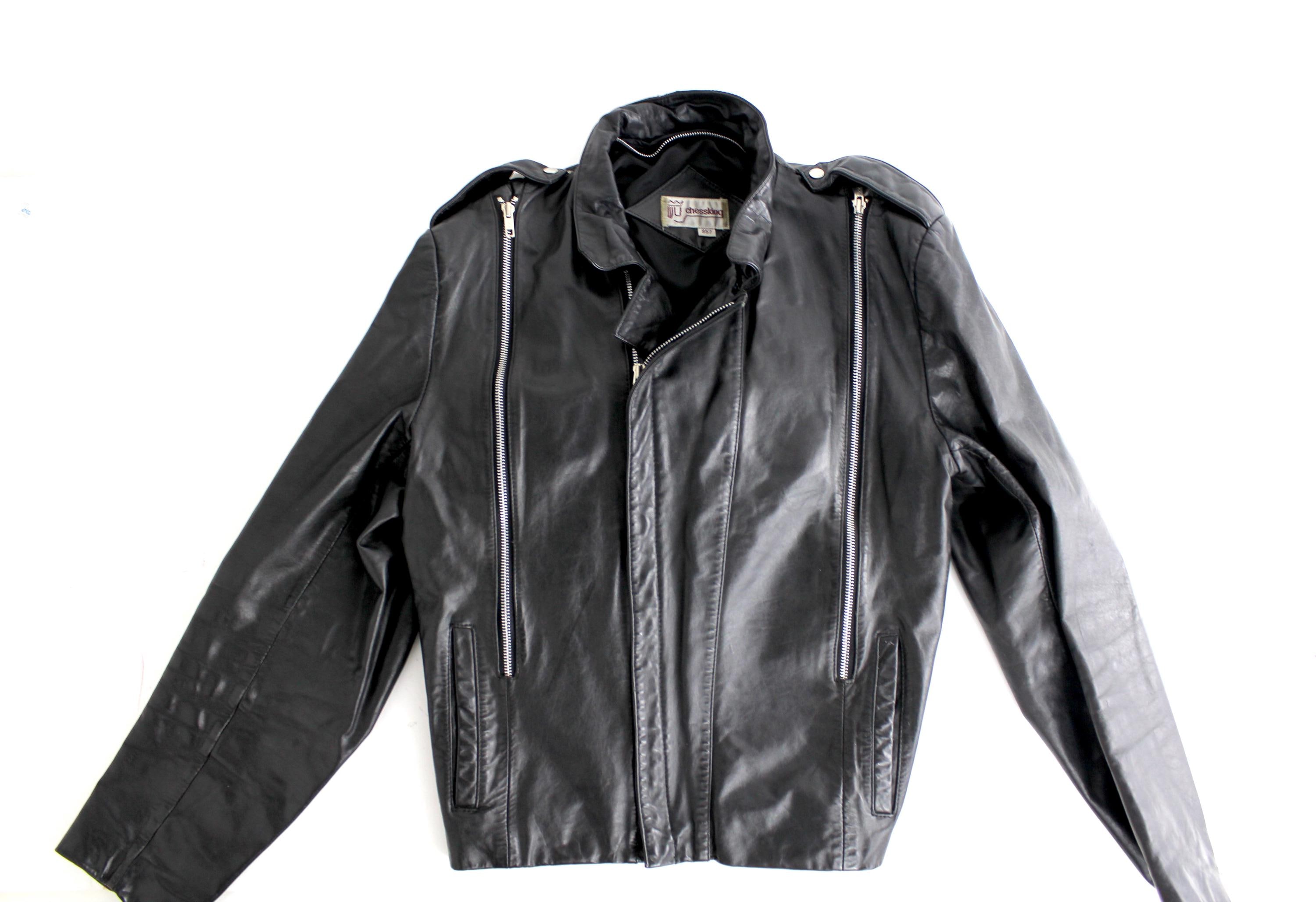 ジャケット・アウター Vintage leather jacket type g1 black 80s s-l1600.jpg
