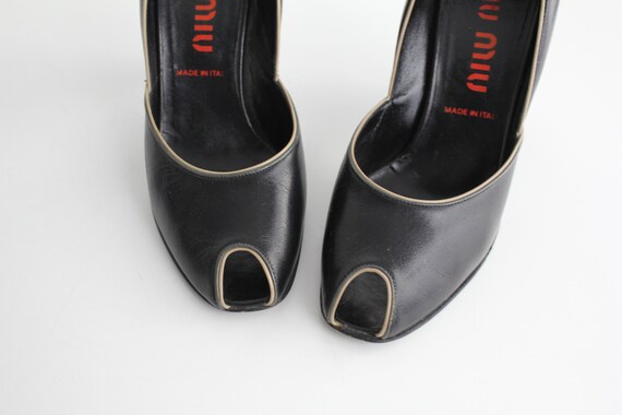 パンプス MIU MIU Black Leather Nappa Leather Pumps Miu Miu Nappa Leather Pumps | Saks Fifth Avenue