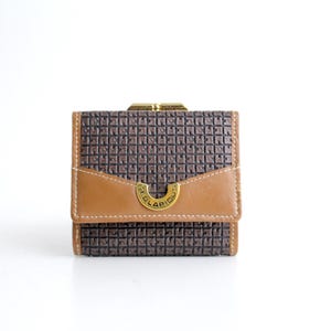 Ted Lapidus Monogram Leather Wallet | Classic Leather Bilfold Wallet | Vintage 1980s TL Logo Embossed Leather Wallet