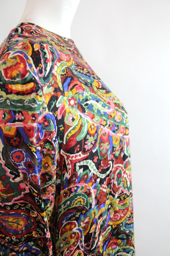 NWT Vintage Silk Blouse | Floral Print Silk Top |… - image 9