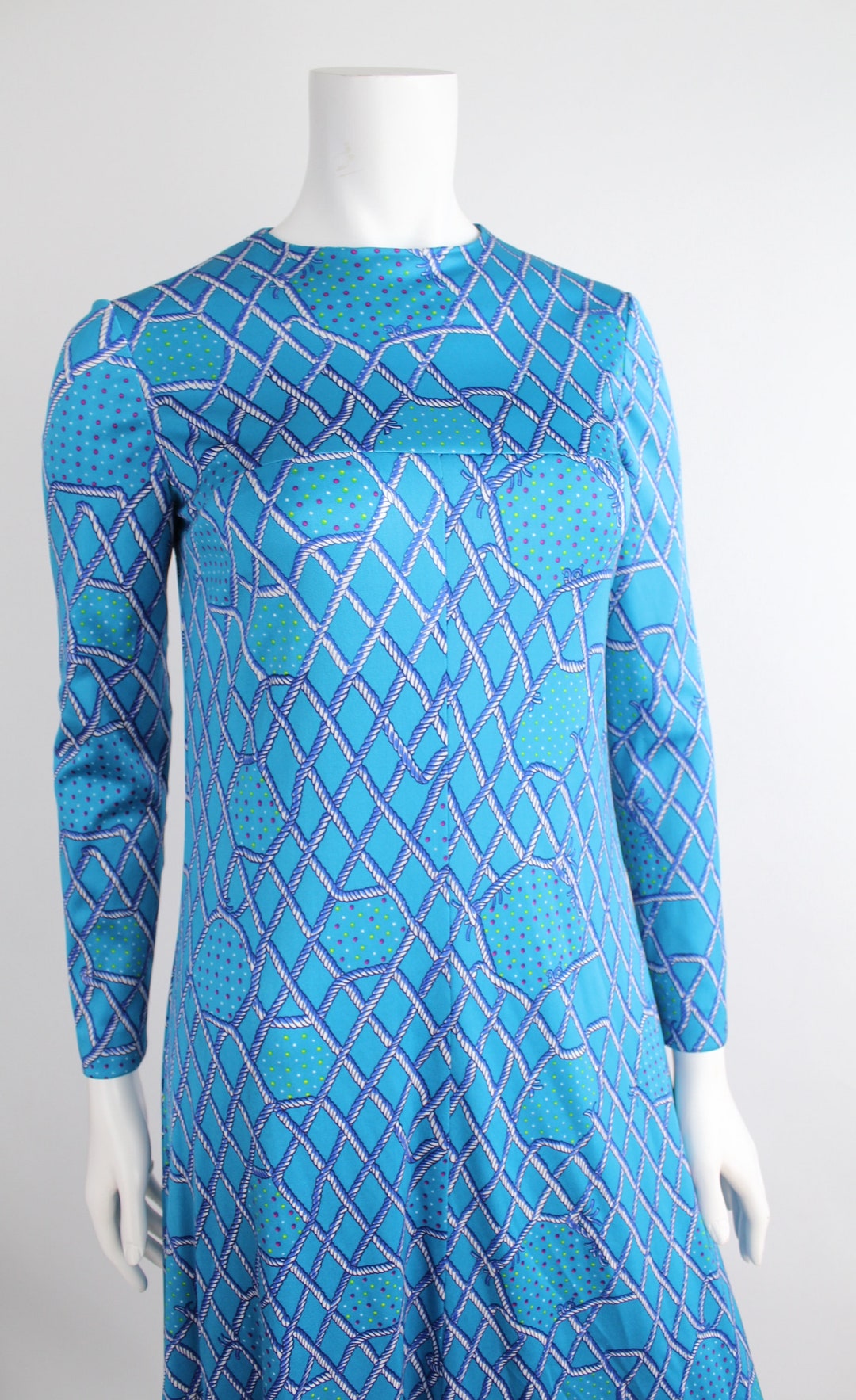 1970s Jean Louis Scherrer Boutique Maxi Gown | Vintage Collectible  