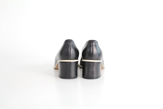 size 8 Vintage Walter Steiger Black Leather Pumps… - image 7